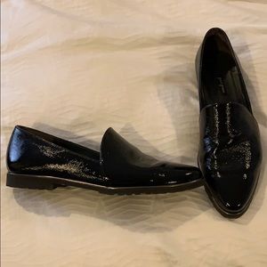 Paul Green black patent leather loafers
